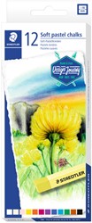 Pastelkrijt Staedtler karat zacht ass 12 Stuk