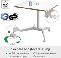 Zit-sta bureau Leitz Ergo compact wielen-3