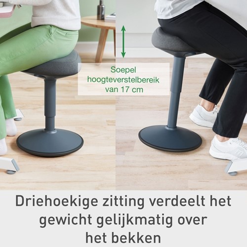 Actieve zitkruk Leitz Ergo met gasveer 47-64cm-15