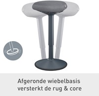 Actieve zit-stakruk Leitz Ergo met gasveer 57-82cm zwart-17