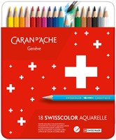 Kleurpotl Caran d Ache swisscolor aquarel 18st ass 18 Stuk