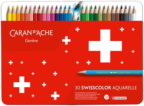 Kleurpotl Caran d Ache swisscolor aquarel 30st ass 30 Stuk