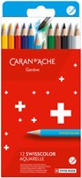 Kleurpotlood Caran d Ache aquarel doos 12st 12 Stuk