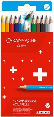 Kleurpotlood Caran d Ache aquarel doos 12st 12 Stuk