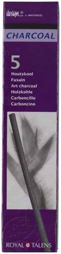 Houtskool Bruynzeel Design 5st zwart 5 Stuk