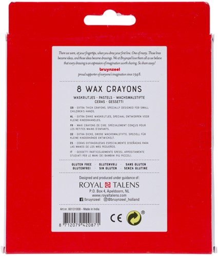 Waskrijt Bruynzeel Kids set 8 stuks assorti 8 Stuk-3