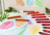 Waskrijt Faber-Castell driehoekig ass 12 Stuk-1