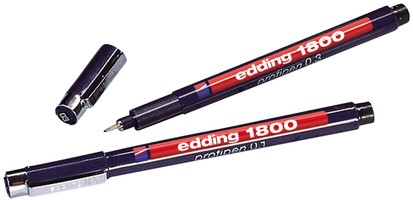 Fineliner edding 1800 0.25-0.35-0.5mm zwart 3 Stuk-3