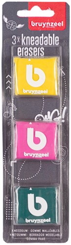 Kneedgum Bruynzeel Teens set 3 kleuren 3 Stuk