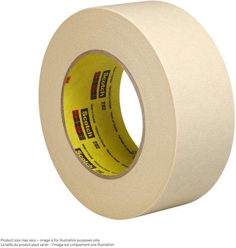 Afplaktape Scotch 202 25mmx50m crêpe beige 1 Rol