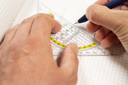 Geodriehoek Westcott 14cm transparant 1 Stuk-1