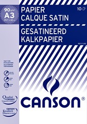 Kalkpapier Canson 10vel 90gr A3 doorschijnend 10 Vel