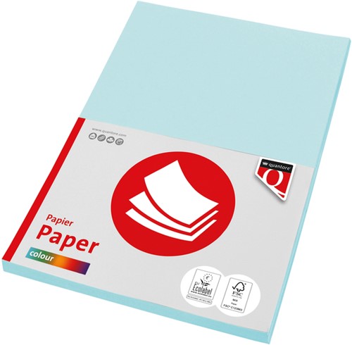 Kopieerpapier Quantore Col-100 A4 120gr lichtblauw 100 Vel