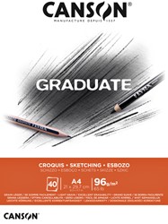 Schetspapier Canson Graduate Sketch 96gr A4 wit 1 Stuk