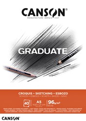 Schetspapier Canson Graduate Sketch 96gr A5 wit 1 Stuk