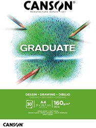 Tekenpapier Canson Graduate 160gr A4 helderwit 1 Stuk