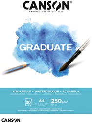 Aquarelpapier Canson Graduate 20vel 250gr A4 wit 1 Stuk
