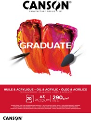 Schilderpapier Canson Graduate 20vel 290gr A3 wit 1 Stuk