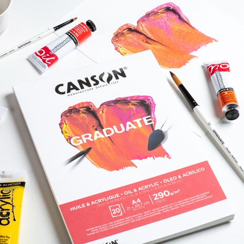Schilderpapier Canson Graduate 20vel 290gr A3 wit 1 Stuk-2