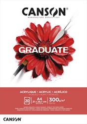 Schilderpapier Canson Graduate 20vel 290gr A4 wit 1 Stuk