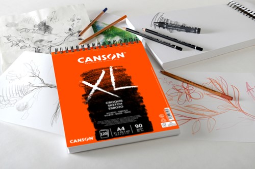 Schetspapier Canson XL Sketch 90gr A3 ivoorwit 120 Vel-2