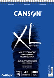 Mixed mediapapier Canson XL Textured 300gr A3 wit 30 Vel
