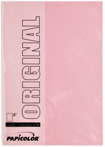Kopieerpapier Papicolor A4 200gr babyroze 6 Vel-2
