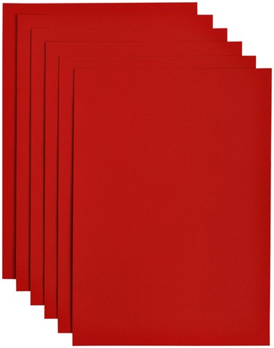 Kopieerpapier Papicolor A4 200gr rood 6 Vel