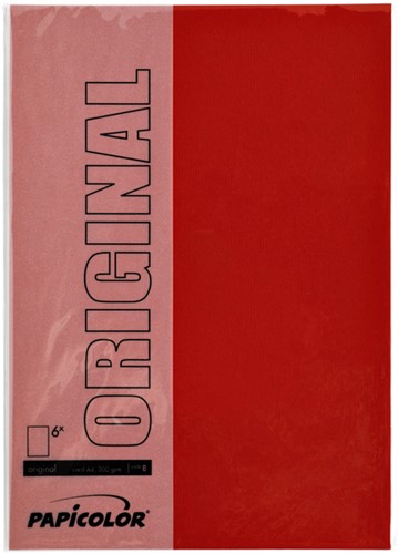 Kopieerpapier Papicolor A4 100gr rood 12 Vel-2