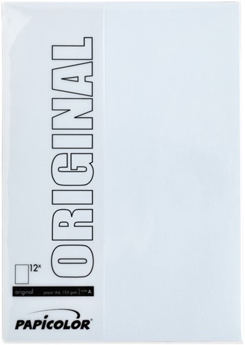 Kopieerpapier Papicolor A4 200gr babyblauw 6 Vel-2