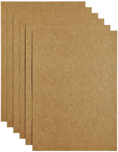 Kopieerpapier Papicolor A4 220gr kraft bruin 6 Vel
