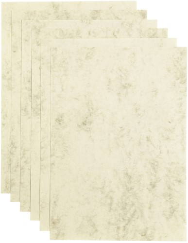 Kopieerpapier Papicolor A4 90gr marble ivoor 12 Vel