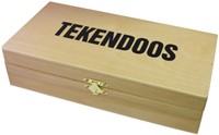 Tekendoos 25x12.5x6.5cm 3 vakken beukenhout 1 Stuk