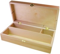 Tekendoos 25x12.5x6.5cm 3 vakken beukenhout 1 Stuk-2