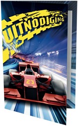 Uitnodigingen Race auto 1 Stuk