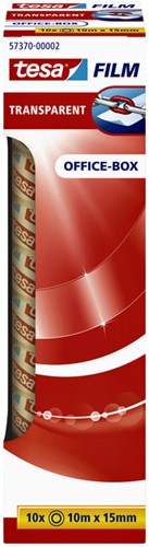 Plakband tesafilm 10mx15mm transparant 10 rol 10 Stuk-2