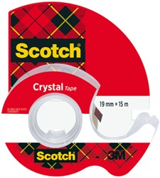 Plakband Scotch Crystal 600 19mmx15m tr + handdisp 1 Stuk