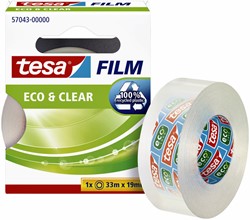 Plakband tesafilm Eco  Clear 33mx19mm transparant 1 Stuk