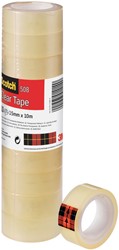 Plakband Scotch 508 15mmx10m transparant 10 Stuk