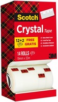 Plakband Scotch Crystal 600 19mmx33m tr 12+2 14 Stuk-2