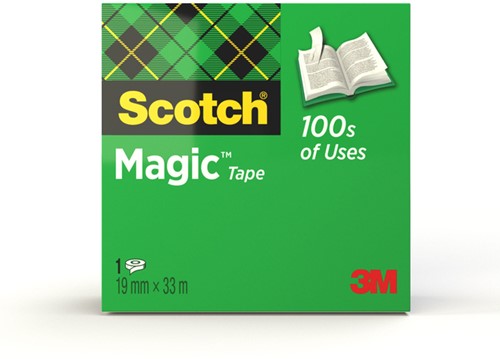 Plakband Scotch Magic 810 19mmx33m onzichtbaar mat 1 Stuk