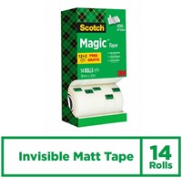 Plakband Scotch Magic 810 19mmx33m mat 12+2 14 Stuk-3