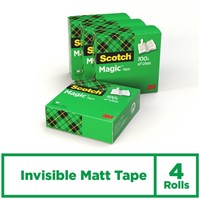 Plakband Scotch Magic 810 19mmx33m tr  4 rollen 4 Stuk-2