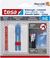 Klevende spijker tesa canvas behang 2kg wit 2 Stuk