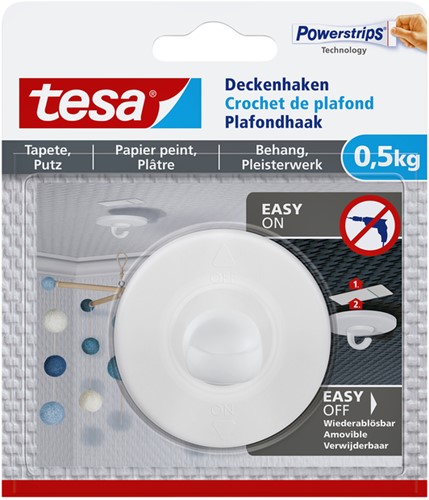 Plafondhaak tesa behang zelfkl 0.5 kg 1 Stuk