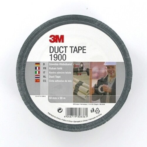 Duct tape 3M Economy  1900 50mmx50m zwart 1 Rol