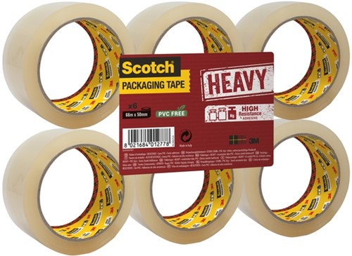 Verpakkingstape Scotch Secure 50mmx66m tr 6rol 6 Rol-1