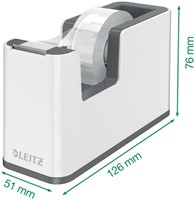 Plakbandhouder Leitz WOW wit/grijs-3