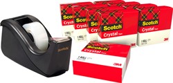 Plakband Scotch Crystal 600 19mmx33m tr plakbandh 10 Stuk