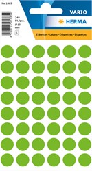 Etiket HERMA 1865 rond 12mm groen 240 stuks